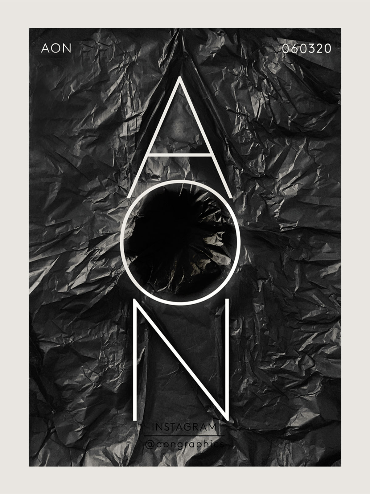 "AON Poster Black Crease"