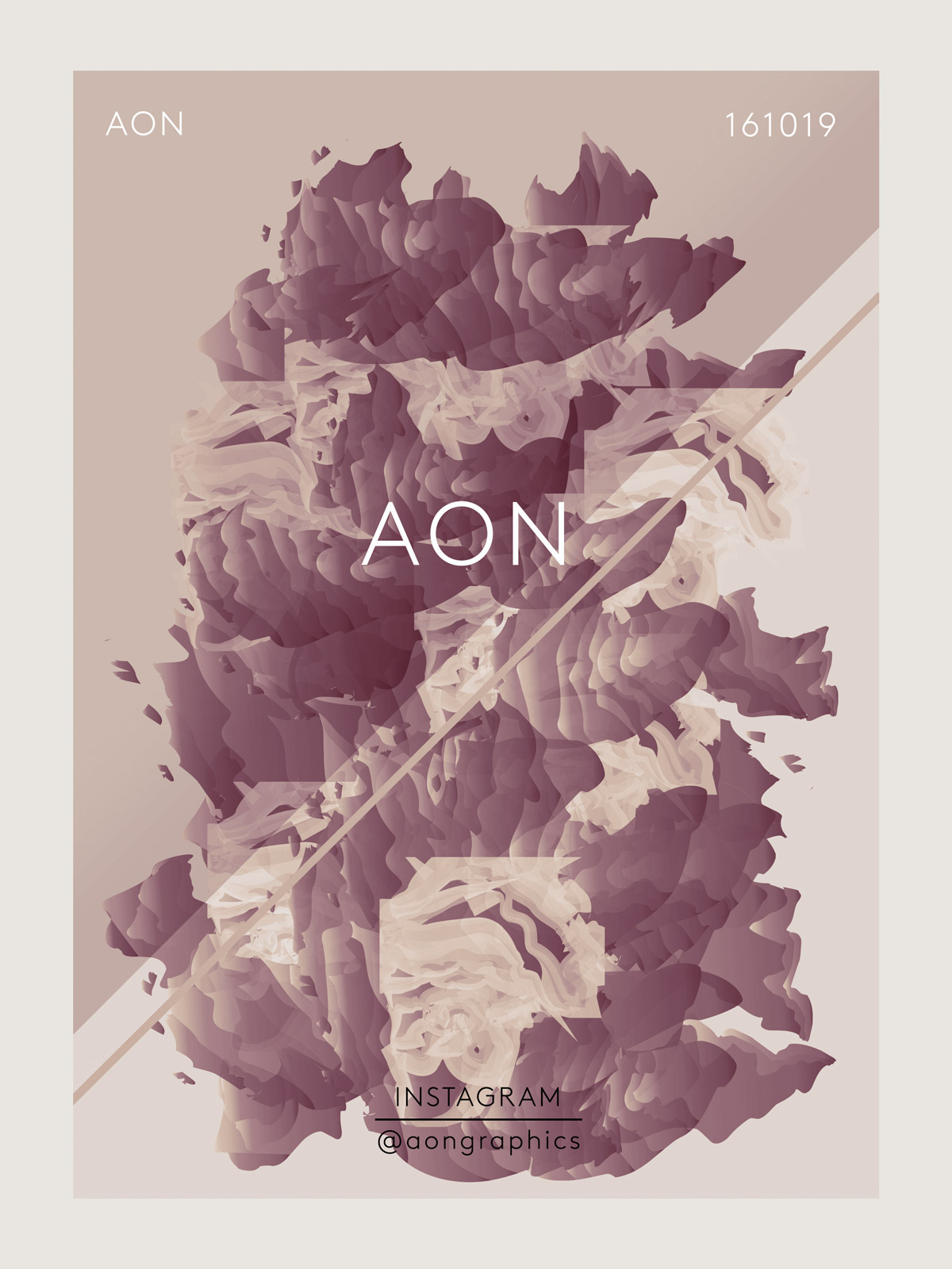 "AON Poster - Flower bunch - violet"