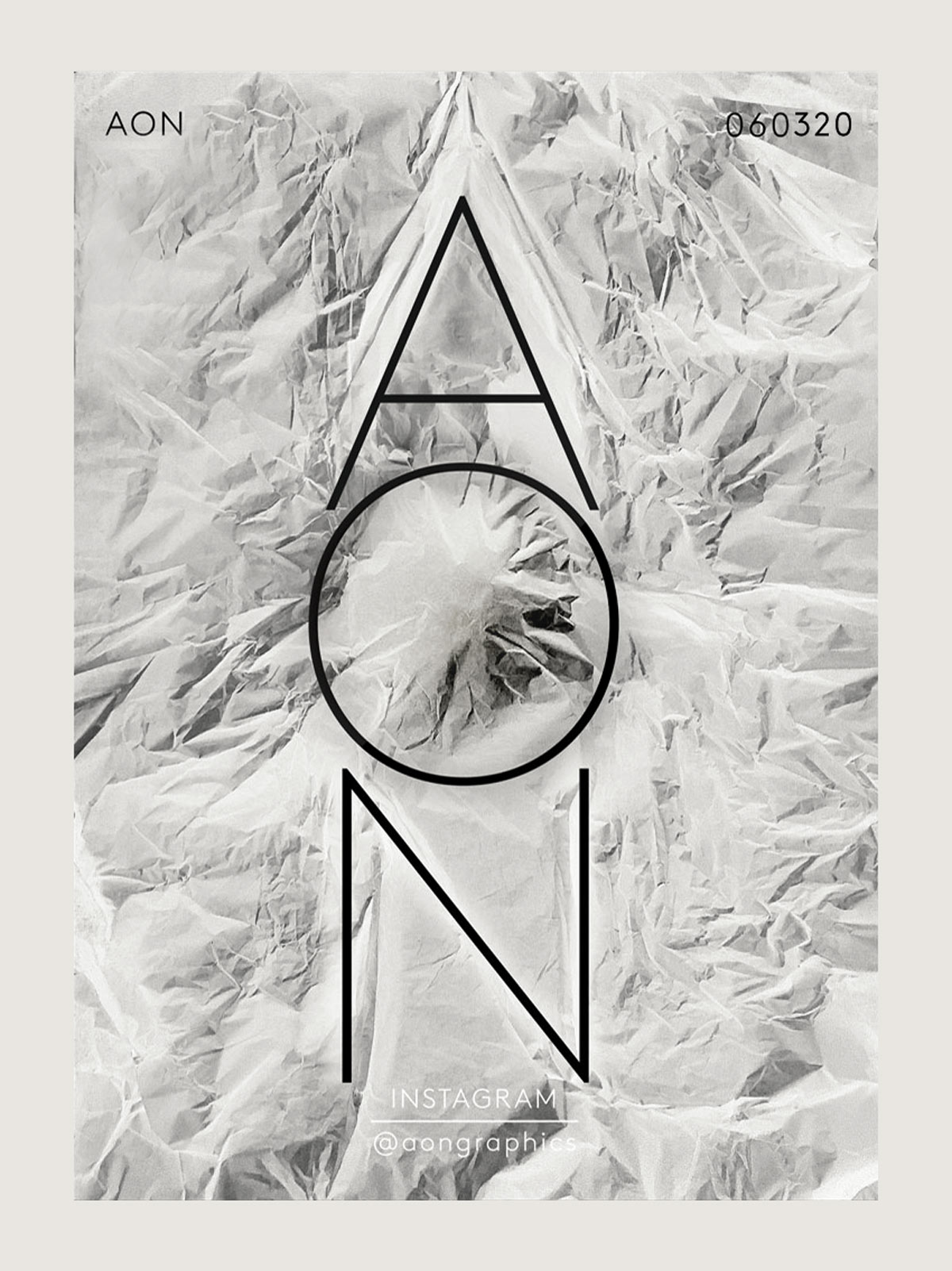 "AON Poster White Crease"